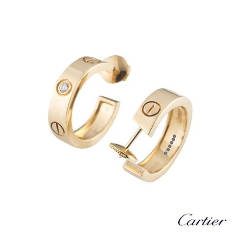 cartier love earrings|Cartier love earrings 2 diamonds.